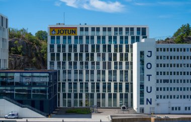 Sandefjord, Norway - August 10 2022: Jotun head office at Sandefjord.