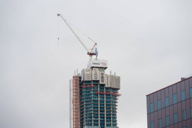 Gothenburg, Sweden - August 28 2022: High rise Karlatornet under construction.