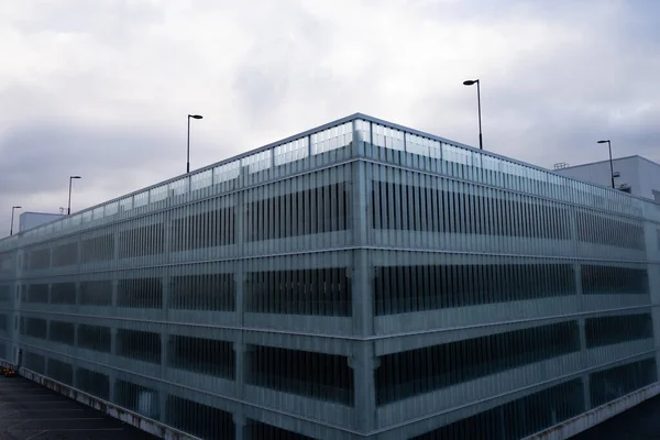Gothenburg Sweden November 2022 Corner Concrete Glass Parikng Garage — Stock Photo, Image