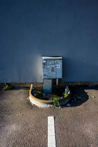 Γκέτεμποργκ Σουηδία Νοεμβρίου 2022 Ηλεκτρικό Κουτί Σύνδεσης Χώρο Στάθμευσης Μεταλλικό — Φωτογραφία Αρχείου
