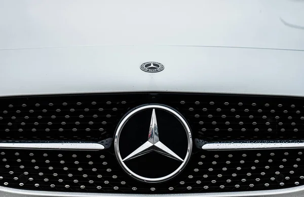 Kungsbacka Sweden October 2022 Front White 2019 Mercedes Benz Cla — Zdjęcie stockowe