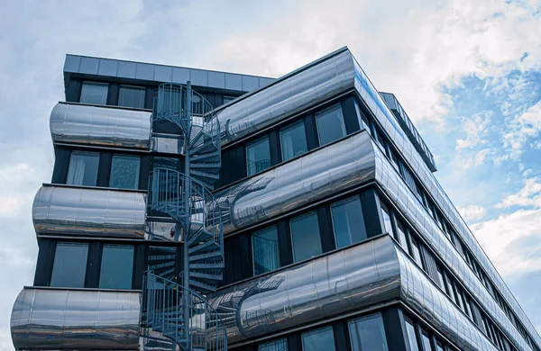 stock image Gothenburg, Sweden - August 22 2006: Office buildings with shiny metal facade..