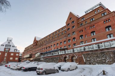 Göteborg, İsveç - Kasım 04 2021: Quality Hotel Waterfront 'un dışı.