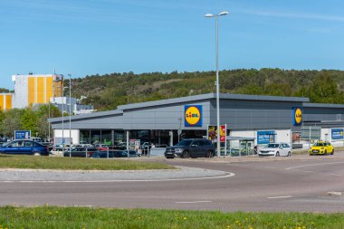 Göteborg, İsveç - 15 Mayıs 2022: Lidl mağazasının dışı.