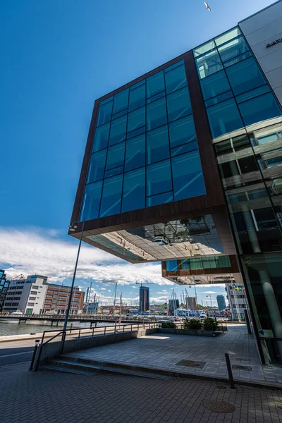 Göteborg Svédország 2022 Május Magas Modern Irodaházak Betonüvegből Acélból — Stock Fotó