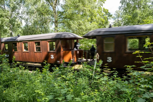 瑞典Alingsas 2022年7月2日 博物馆火车车厢通过 — 图库照片