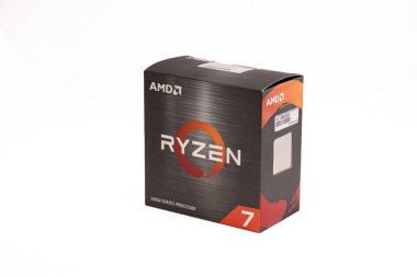 Göteborg, İsveç - Şubat 04: 2023: AMD Ryxen 75700X CPU paketi.