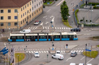 Molndal, İsveç - 29 Ocak 2023: Kırmızı Ora Funky Cat elektrikli araba.