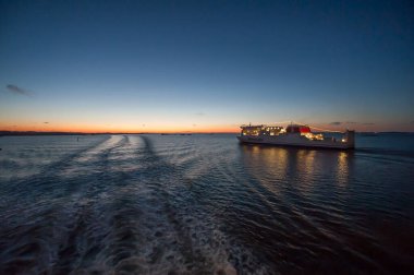 Göteborg, İsveç - 28 Aralık 2009: Stena Jutlandica Frederikshavn, Danimarka ve Göteborg, İsveç 'in ortasından geçiyor.