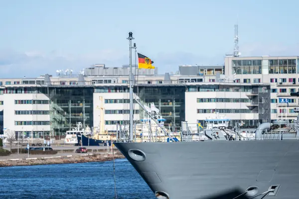 Gothenburg Švédsko Března 2023 Námořní Praporčík Fregaty Nerman F222 Baden — Stock fotografie