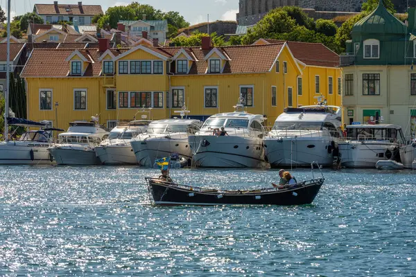 Kungalv Sweden July 2022 People Cruising Open Boat Front Luxury — Stock Photo, Image