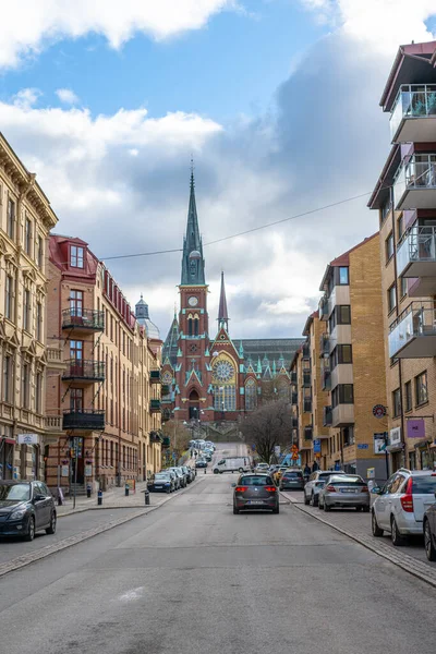 Gotemburgo Suécia Fevereiro 2023 Visitando Igreja Vrmlandsgatan Oscar Fredriks — Fotografia de Stock