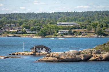 Sandefjord, Norway - August 10 2022: Summer house on a small island.