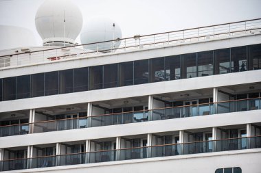 Göteborg, İsveç - 24 Eylül 2022: Fred Olsen yolcu gemisi Bolette 'in dış kablosu.