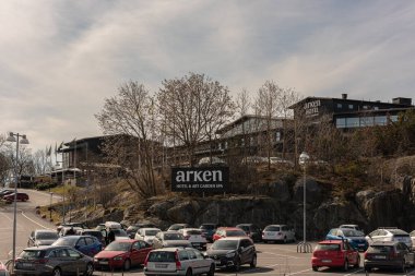 Göteborg, İsveç - 3 Nisan 2022: Arken Otel ve Sanat Bahçesi Kaplıcası.