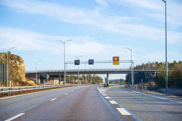 Свинесунн Швеция Апреля 2023 Года Пограничная Станция Швеции Свинесунде — стоковое фото