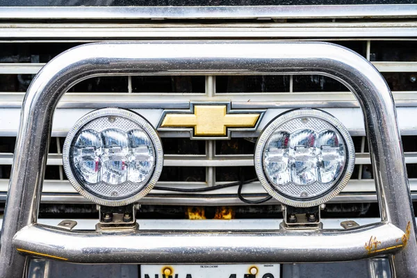 Göteborg Szwecja Kwietnia 2023 Dodatkowe Światła Kratkę Chevroleta Van — Zdjęcie stockowe