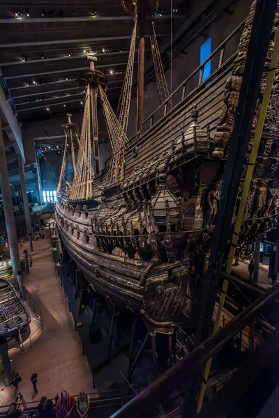 Στοκχόλμη Σουηδία Ιούλιος 2018 Aft View Warship Vasa — Φωτογραφία Αρχείου