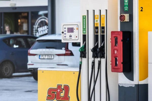 Goteborg Svezia Febbraio 2023 Pompa Gas Con Gasolio Diesel Ecologico — Foto Stock