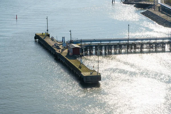 stock image Gothenburg, Sweden - April 20 2023: Pier used for filling bunker ships.