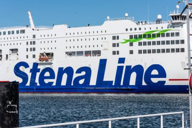 Göteborg, İsveç - 03 Mayıs 2022: Stena Scandinavica feribotu Gothenburg limanına vardı.