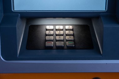 Benzin istasyonundaki pin klavyesi.