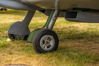 Kjeller, Norveç - 18 Haziran 2023: Vickers Supermarine Spitfire Mk. Ekranda XVI.