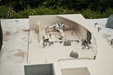 Billund, Danimarka - 26 Haziran 2011: Legoland Billund 'da Star Wars sergisi.