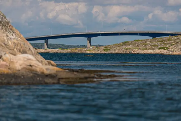 Göteborg Juni 2014 Barrenklipporna Vid Havet Och Fotobron — Stockfoto