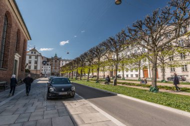 Kopenhag, Danimarka - 12 Mayıs 2017: Sankt Anna Plads.