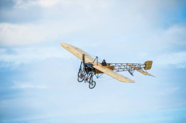 Gothenburg, İsveç - 29 Ağustos 2010: Bleriot XI Göteborg Aero Show 'da.