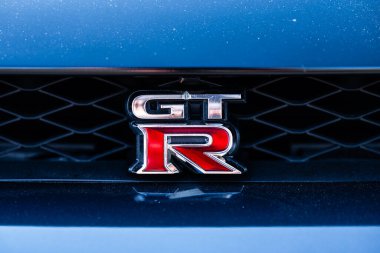 Göteborg, İsveç - Eylül 07 2024: Siyah 2020 Nissan GR-R.