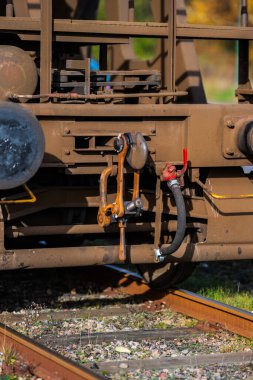 Bir demiryolu aracının eşleşmesi.