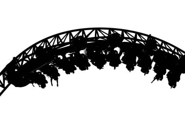 inverted roller coaster silhouette. clipart