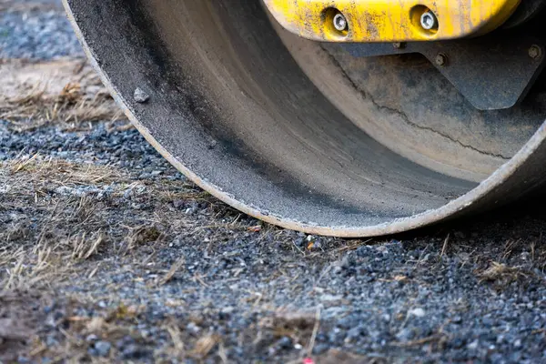 Büyük bir sıkıştırıcının davulunun ayrıntılı görünümü