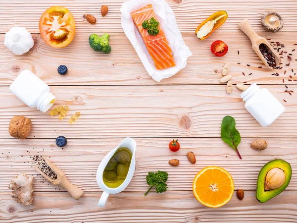 Ketogén Alacsony Szénhidráttartalmú Étrend Koncepció Hozzávalók Egészséges Ételek Kiválasztásához Fehér — Stock Fotó