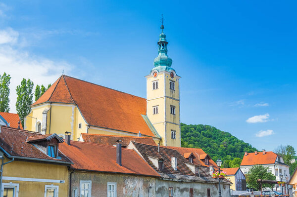 Church tower bell in center of town of Samobor, Croatia