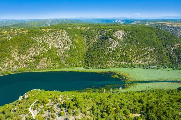 Удивительный Пейзаж Каньон Реки Цикола Внутренней Далмации Хорватия — стоковое фото
