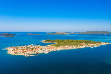 Amazing Adriatic archipelago, Krapanj island near Sibenik, Dalmatia, Croatia clipart