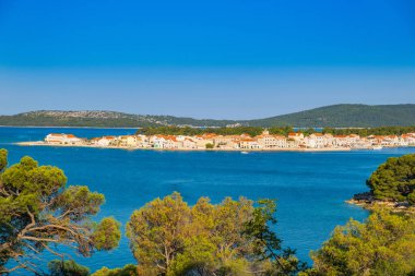 Amazing Adriatic archipelago, Krapanj island near Sibenik, Dalmatia, Croatia clipart