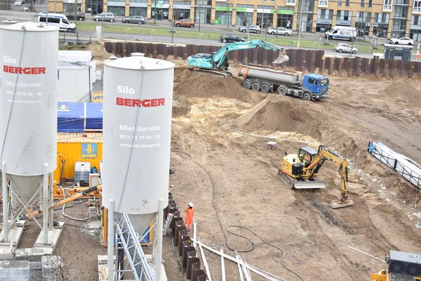 Berlini Németország 2023 Február Lakóépület Építése Spandau Wasserstadtban — Stock Fotó