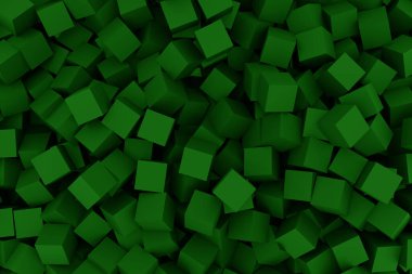 yeşil 3d küp soyut arkaplan duvar kağıdı