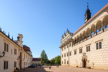 Front of the Famous UNESCO Litomysl Castle in the Czech Republic on a sunny day in late summer