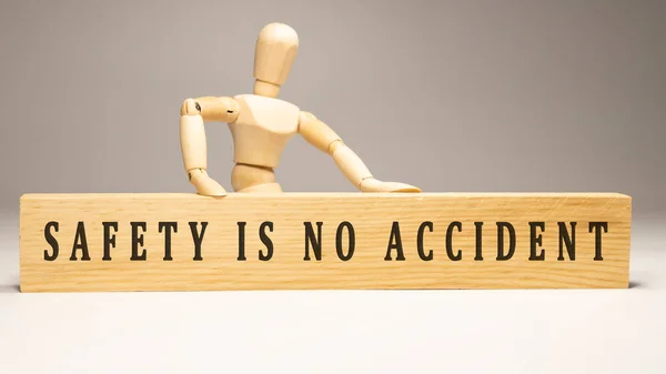 Siguranța Este Accident Scris Suprafata Lemn — Fotografie, imagine de stoc
