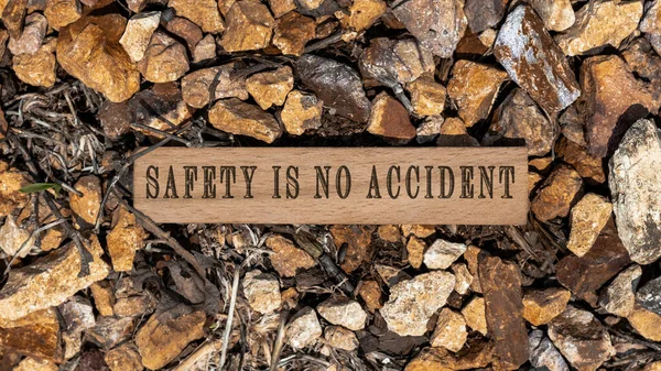 Safety Accident Written Wooden Surface — Stock Photo, Image