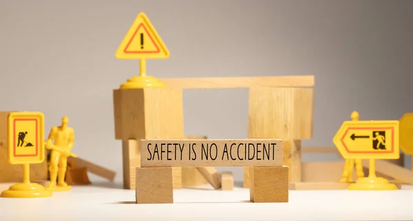 Ασφάλεια Δεν Είναι Ατύχημα Γραμμένο Ξύλινη Επιφάνεια — Φωτογραφία Αρχείου