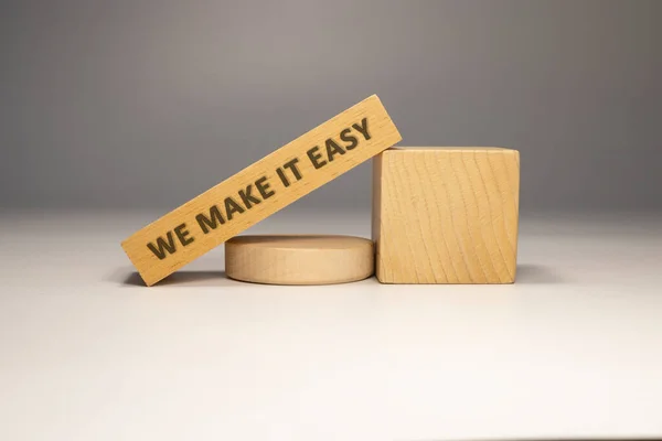 Sentence Make Easy Written Wooden Concept Studio Shoot — Stock Photo, Image