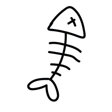 İzole edilmiş ölü balık oyuncağı ikonu Vektör illüstrasyonu