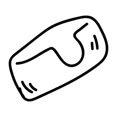 İzole edilmiş kase evcil hayvan taslak ikonu Vektör illüstrasyonu