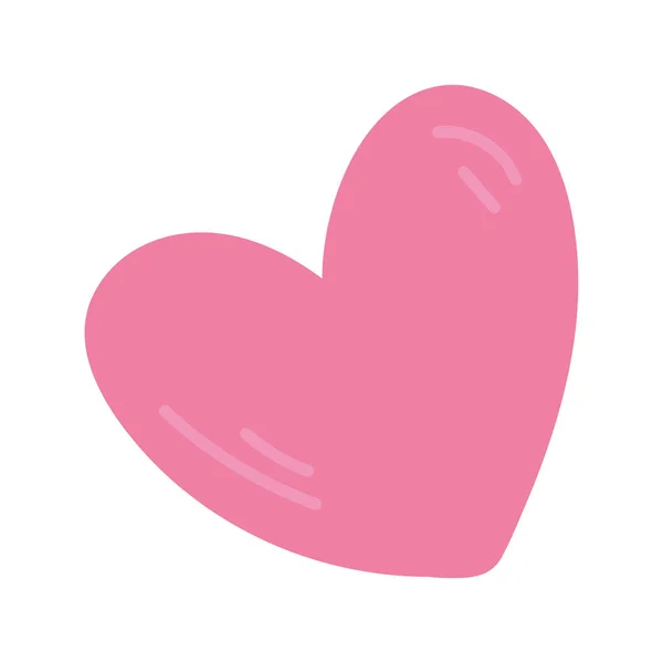 Μεμονωμένη Καρδιά Σχήμα Κινουμένων Σχεδίων Στυλ Διανυσματική Απεικόνιση — Διανυσματικό Αρχείο